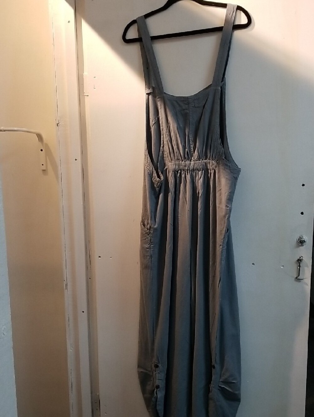 Casual Gray Wide-Leg Overall Jumpsuit - Picture 7 of 8